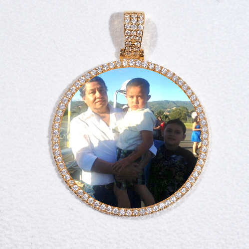 MEDIUM 3D CIRCLE CUSTOM PICTURE PENDANT