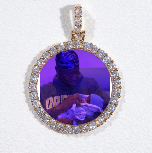 3D CIRCLE CUSTOM PICTURE PENDANT SMALL SIZE