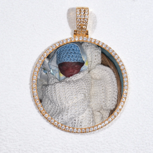 MEDIUM 3D CIRCLE CUSTOM PICTURE PENDANT