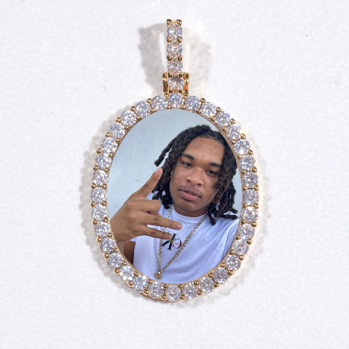 3D Oval Custom Picture Pendant