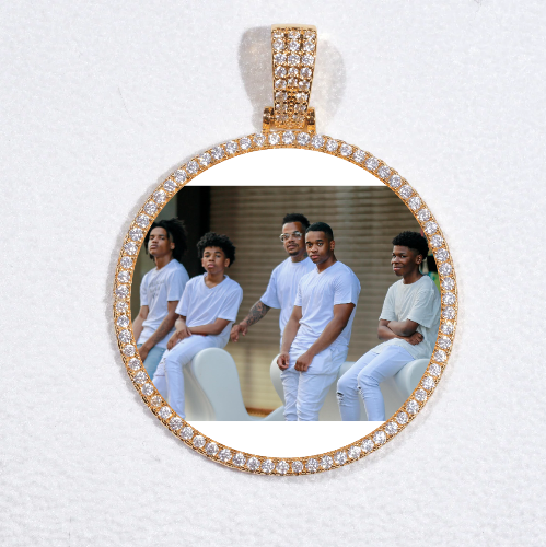 MEDIUM 3D CIRCLE CUSTOM PICTURE PENDANT