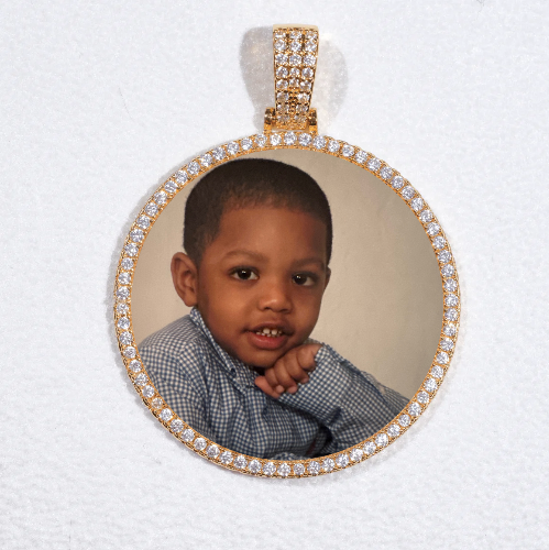MEDIUM 3D CIRCLE CUSTOM PICTURE PENDANT