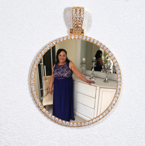 MEDIUM 3D CIRCLE CUSTOM PICTURE PENDANT
