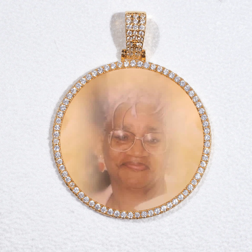 MEDIUM 3D CIRCLE CUSTOM PICTURE PENDANT