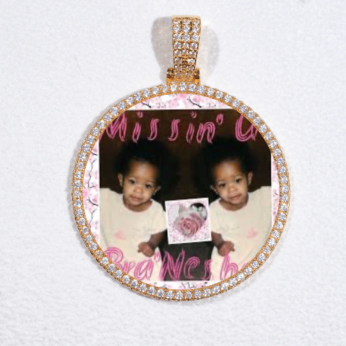 MEDIUM 3D CIRCLE CUSTOM PICTURE PENDANT