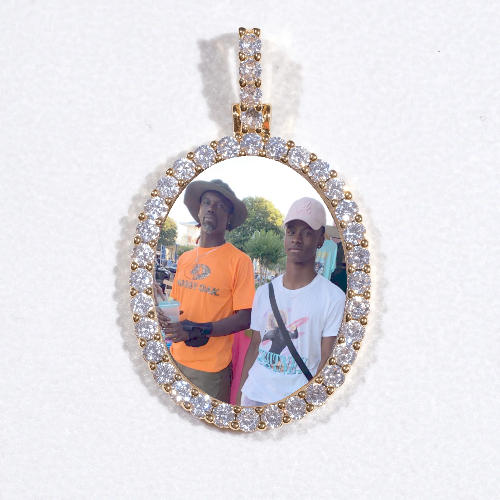 3D Oval Custom Picture Pendant