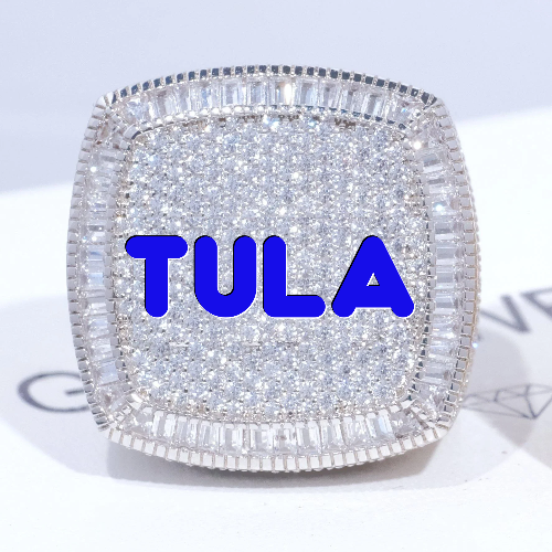 CUSTOM LETTER 3D ICED RING