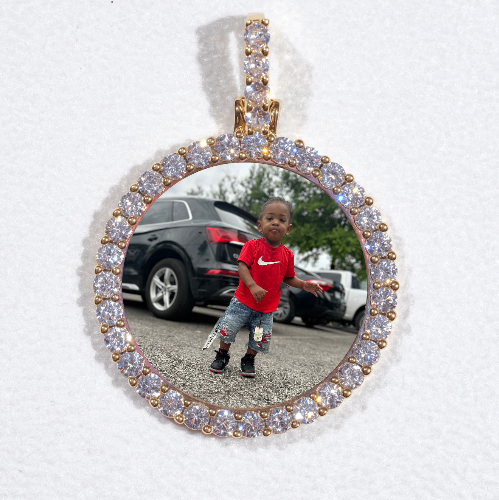 3D CIRCLE CUSTOM PICTURE PENDANT SMALL SIZE