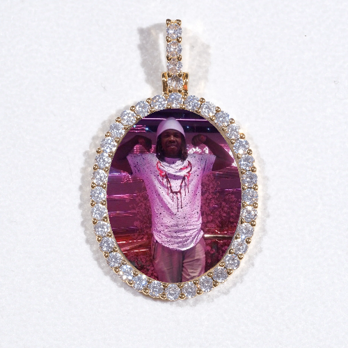 3D Oval Custom Picture Pendant