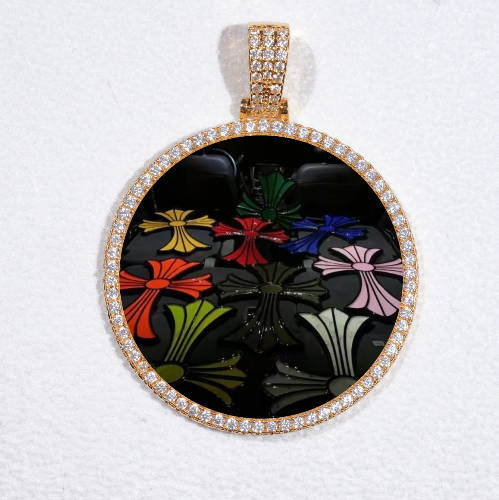 MEDIUM 3D CIRCLE CUSTOM PICTURE PENDANT
