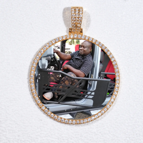 MEDIUM 3D CIRCLE CUSTOM PICTURE PENDANT