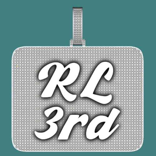 CUSTOM LETTER NECKLACE 3D BIG SQUARE