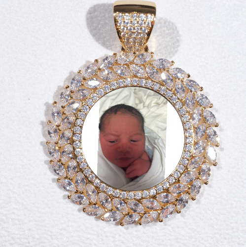 Large 3D Wheat Ear Custom Picture Pendant