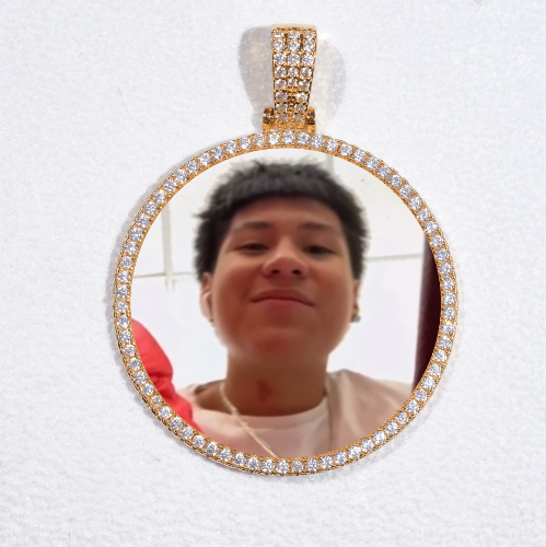 MEDIUM 3D CIRCLE CUSTOM PICTURE PENDANT