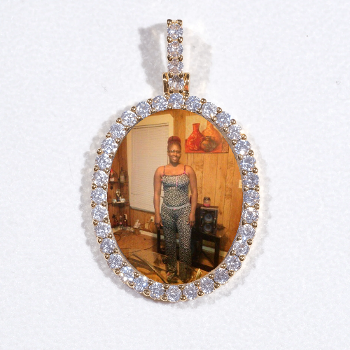 3D Oval Custom Picture Pendant