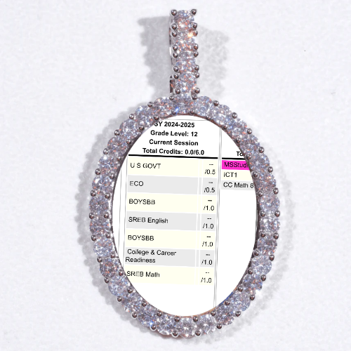 Large 3D Oval Custom Picture Pendant