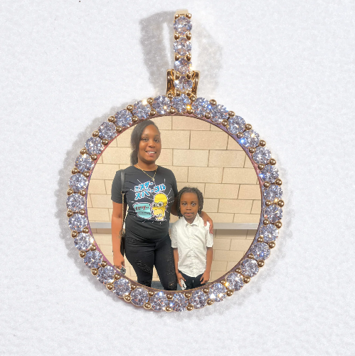3D CIRCLE CUSTOM PICTURE PENDANT SMALL SIZE