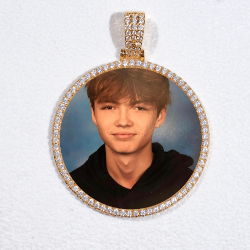 MEDIUM 3D CIRCLE CUSTOM PICTURE PENDANT