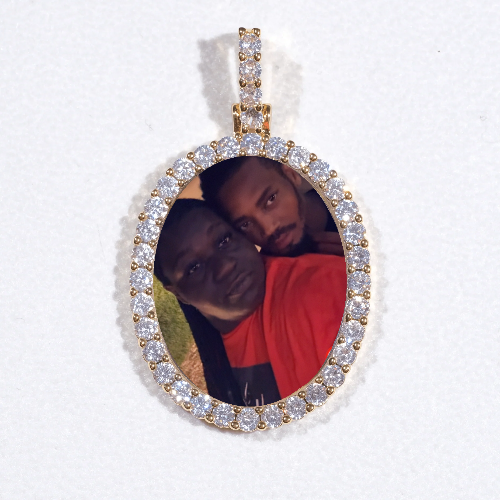 3D Oval Custom Picture Pendant