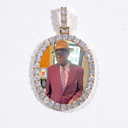 3D Oval Custom Picture Pendant