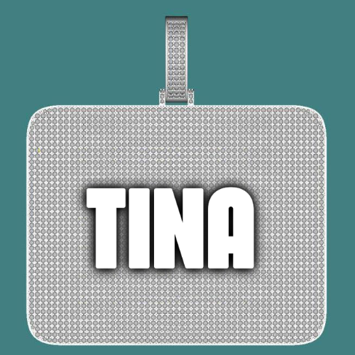 CUSTOM LETTER NECKLACE 3D BIG SQUARE