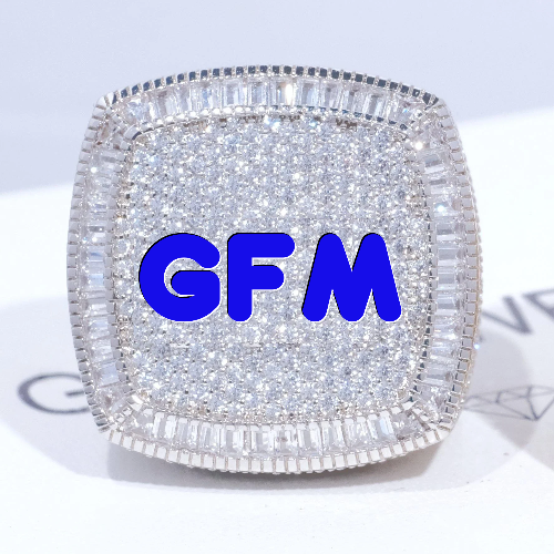 CUSTOM LETTER 3D ICED RING