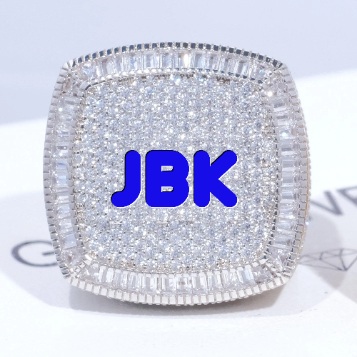 CUSTOM LETTER 3D ICED RING