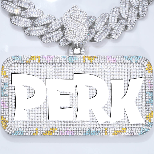 CUSTOM LETTER NECKLACE 3D COLORFUL SQUARE