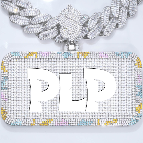 CUSTOM LETTER NECKLACE 3D COLORFUL SQUARE