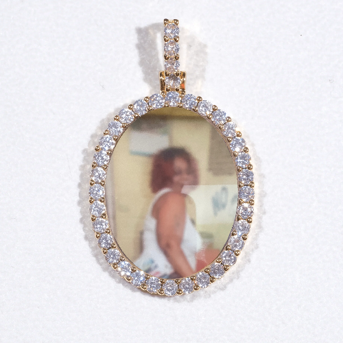 3D Oval Custom Picture Pendant