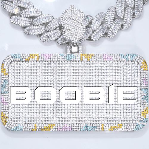 CUSTOM LETTER NECKLACE 3D COLORFUL SQUARE