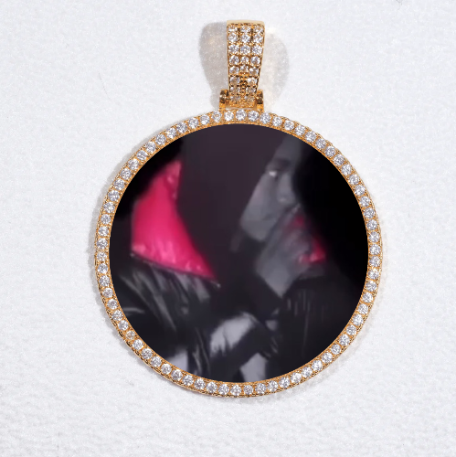 MEDIUM 3D CIRCLE CUSTOM PICTURE PENDANT