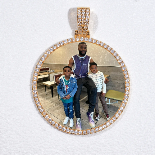 MEDIUM 3D CIRCLE CUSTOM PICTURE PENDANT