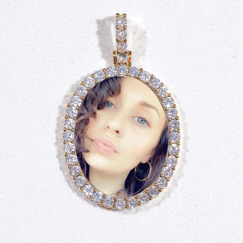 3D Oval Custom Picture Pendant