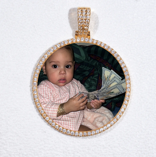 MEDIUM 3D CIRCLE CUSTOM PICTURE PENDANT