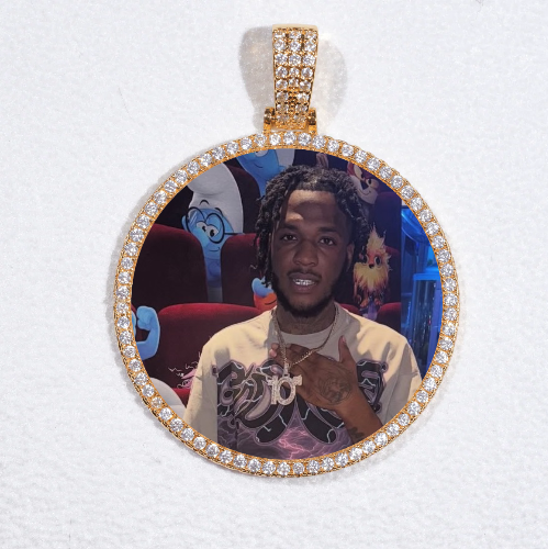 MEDIUM 3D CIRCLE CUSTOM PICTURE PENDANT