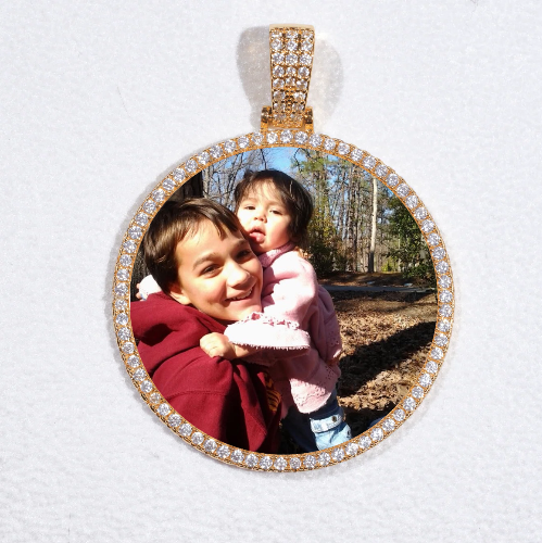 MEDIUM 3D CIRCLE CUSTOM PICTURE PENDANT