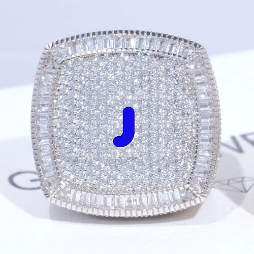 CUSTOM LETTER 3D ICED RING