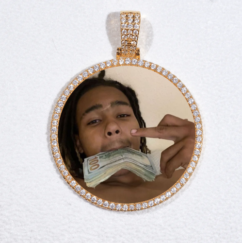 MEDIUM 3D CIRCLE CUSTOM PICTURE PENDANT