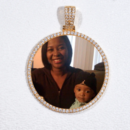 MEDIUM 3D CIRCLE CUSTOM PICTURE PENDANT