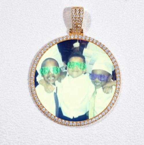 MEDIUM 3D CIRCLE CUSTOM PICTURE PENDANT