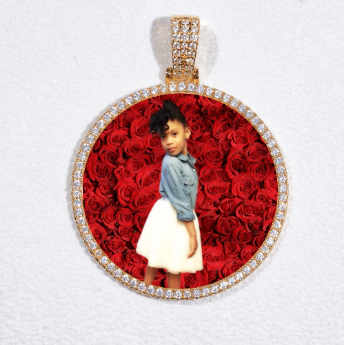 MEDIUM 3D CIRCLE CUSTOM PICTURE PENDANT