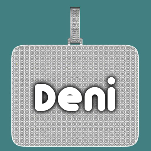 CUSTOM LETTER NECKLACE 3D BIG SQUARE