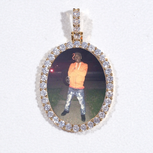 3D Oval Custom Picture Pendant