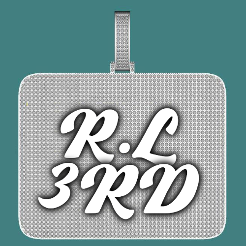CUSTOM LETTER NECKLACE 3D BIG SQUARE