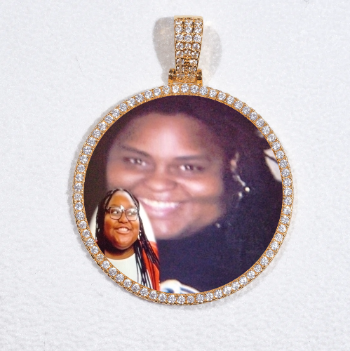 MEDIUM 3D CIRCLE CUSTOM PICTURE PENDANT