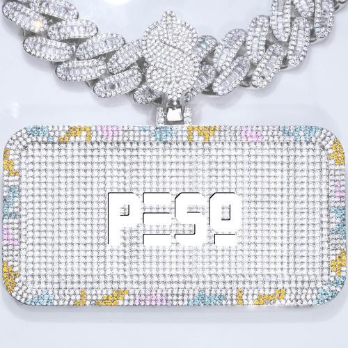 CUSTOM LETTER NECKLACE 3D COLORFUL SQUARE
