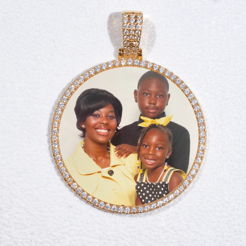 MEDIUM 3D CIRCLE CUSTOM PICTURE PENDANT