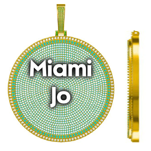 CUSTOM LETTER NECKLACE 3D BIG DISC