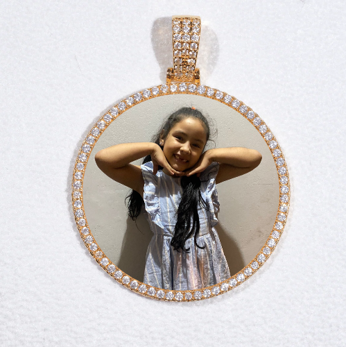 MEDIUM 3D CIRCLE CUSTOM PICTURE PENDANT